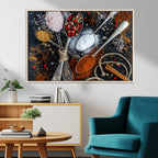 Spices and Seasonings Canvas Wall Art | Colorful Triptych Kitchen Decor