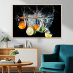 Kitchen Wall Art, Kitchen Fruits Art Canvas Print