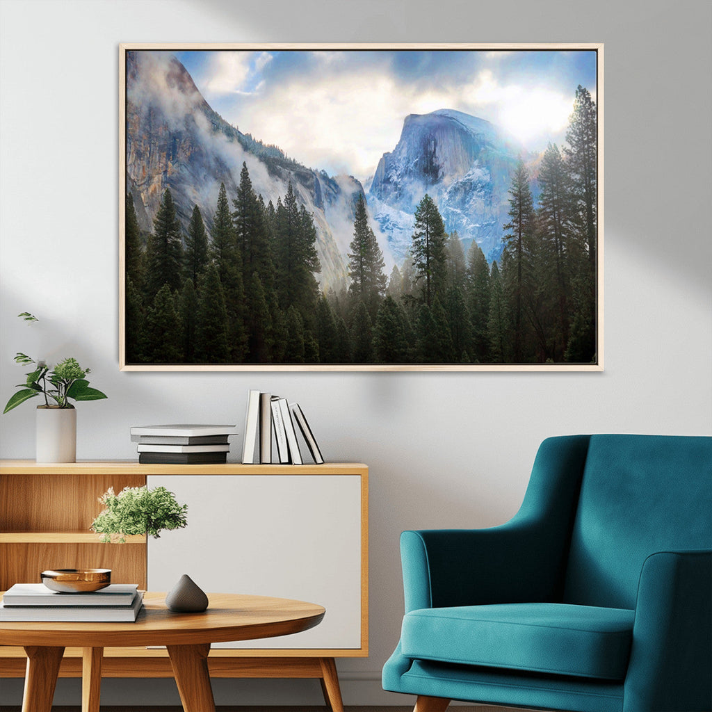 Half Dome Yosemite California Wall Art Canvas Print El Capitan