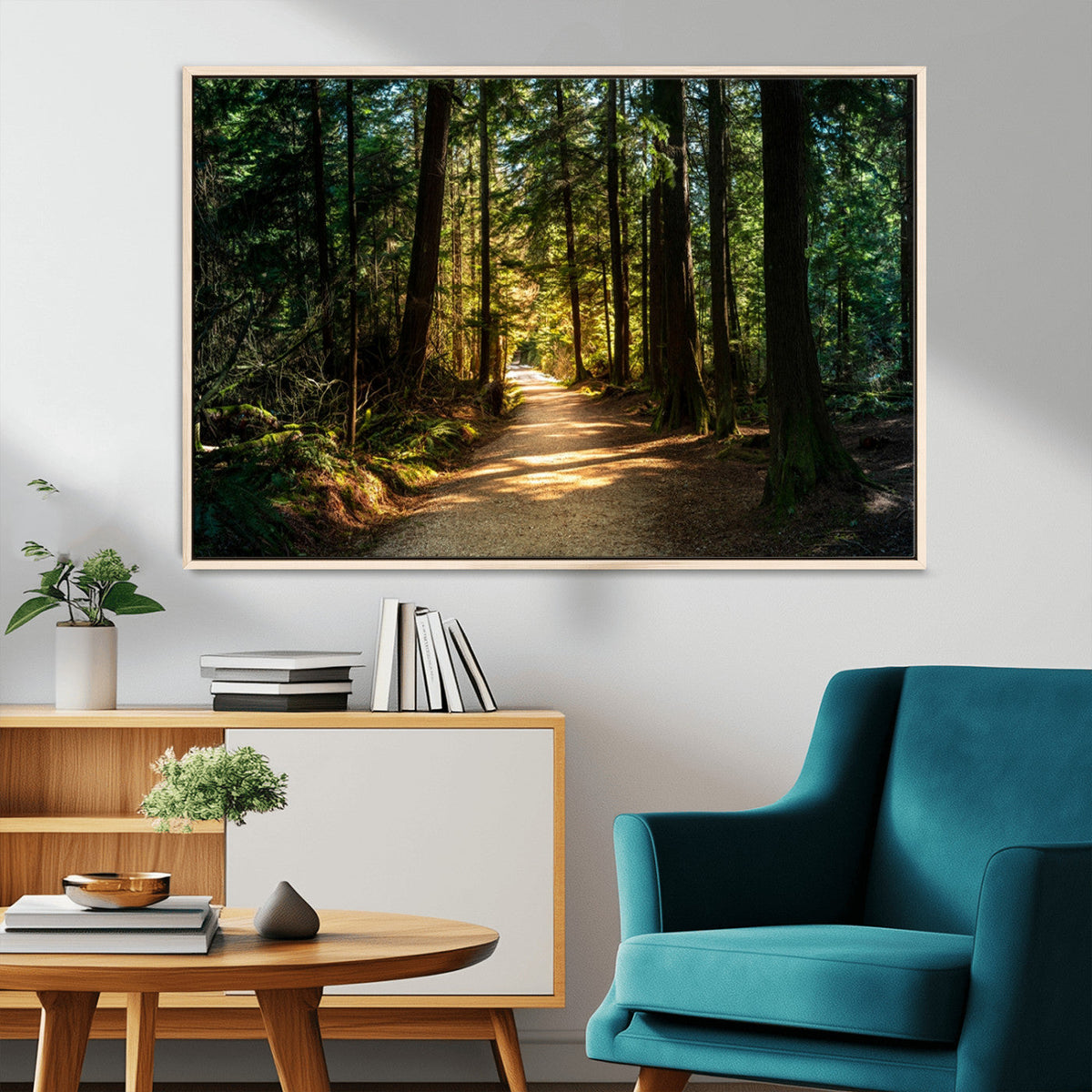 Natural Landscape Wall Art Relaxing Forest Canvas Print