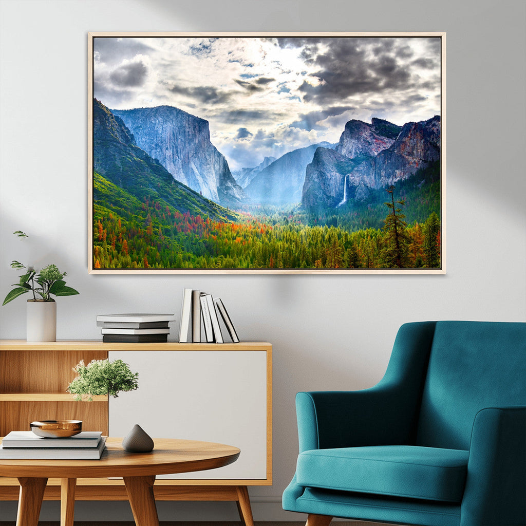 Yosemite Park Half Dome 3 Panel Canvas Print | Large Giclée Landscape Wall Art