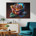 Abstract Rose Wall Art Canvas Print