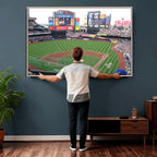 New York Mets Baseball Team Print, Citi Field Baseball Stadium Wall Art