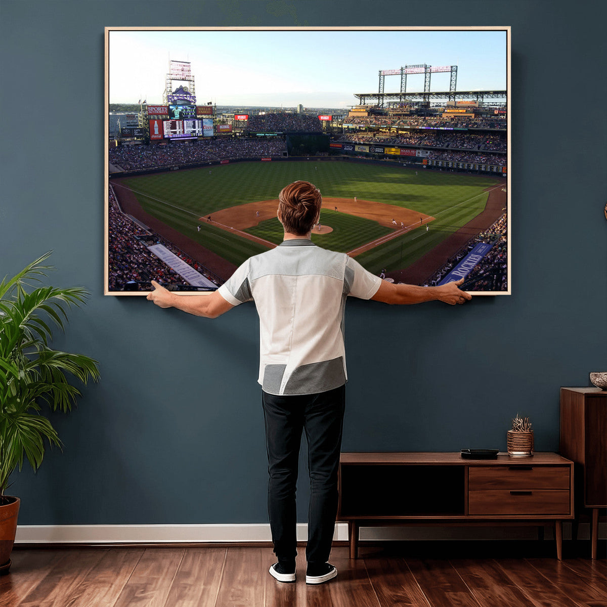 Colorado Rockies Coors Field Wall Art Canvas Print, MLB Baseball Stadium