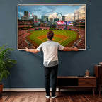 St. Louis Cardinals Baseball Team Print, Busch Stadium Wall Art, Framed and Ready to Hang