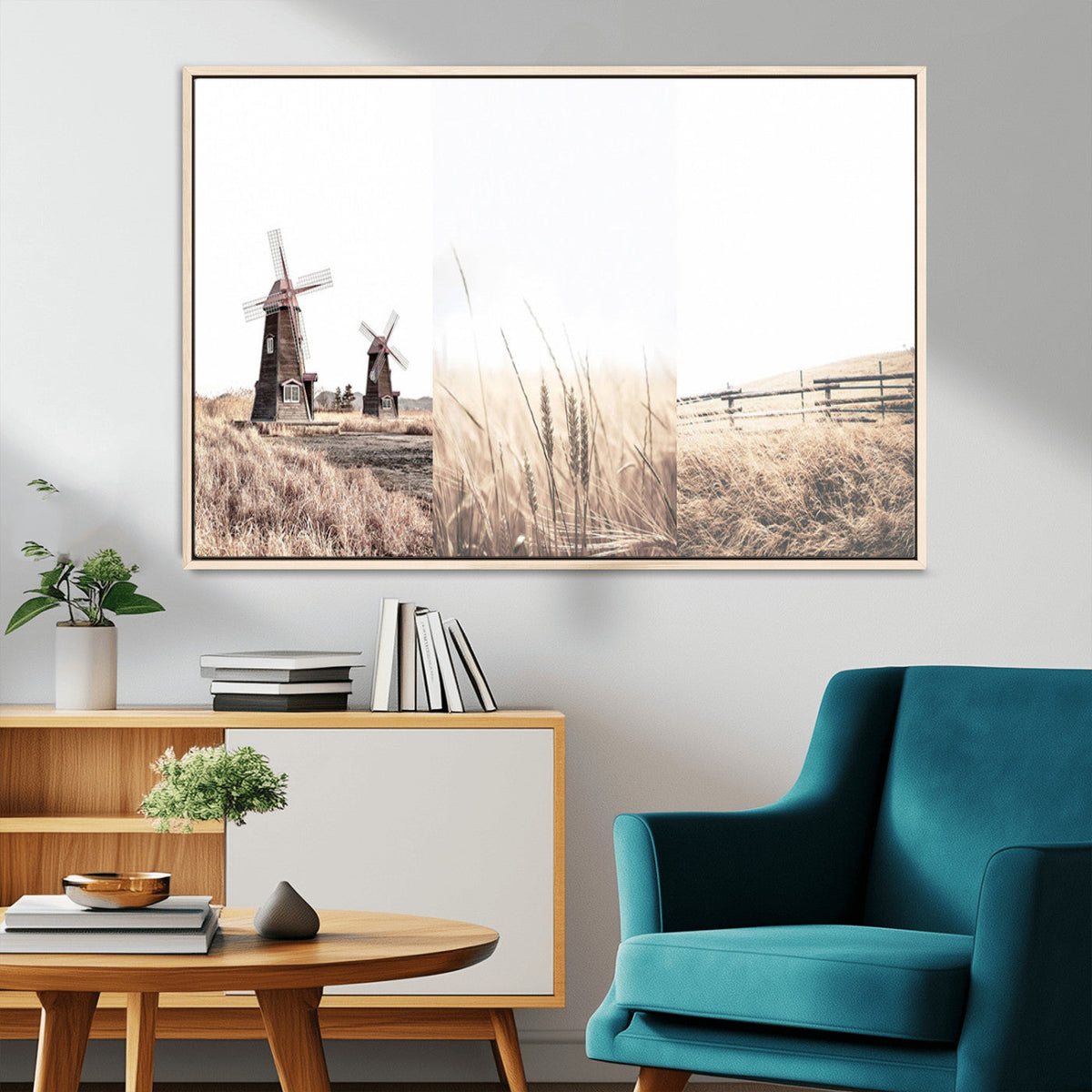 Farm Prints, Set of 6 Farmhouse Wall Art Canvas, Country House Decor