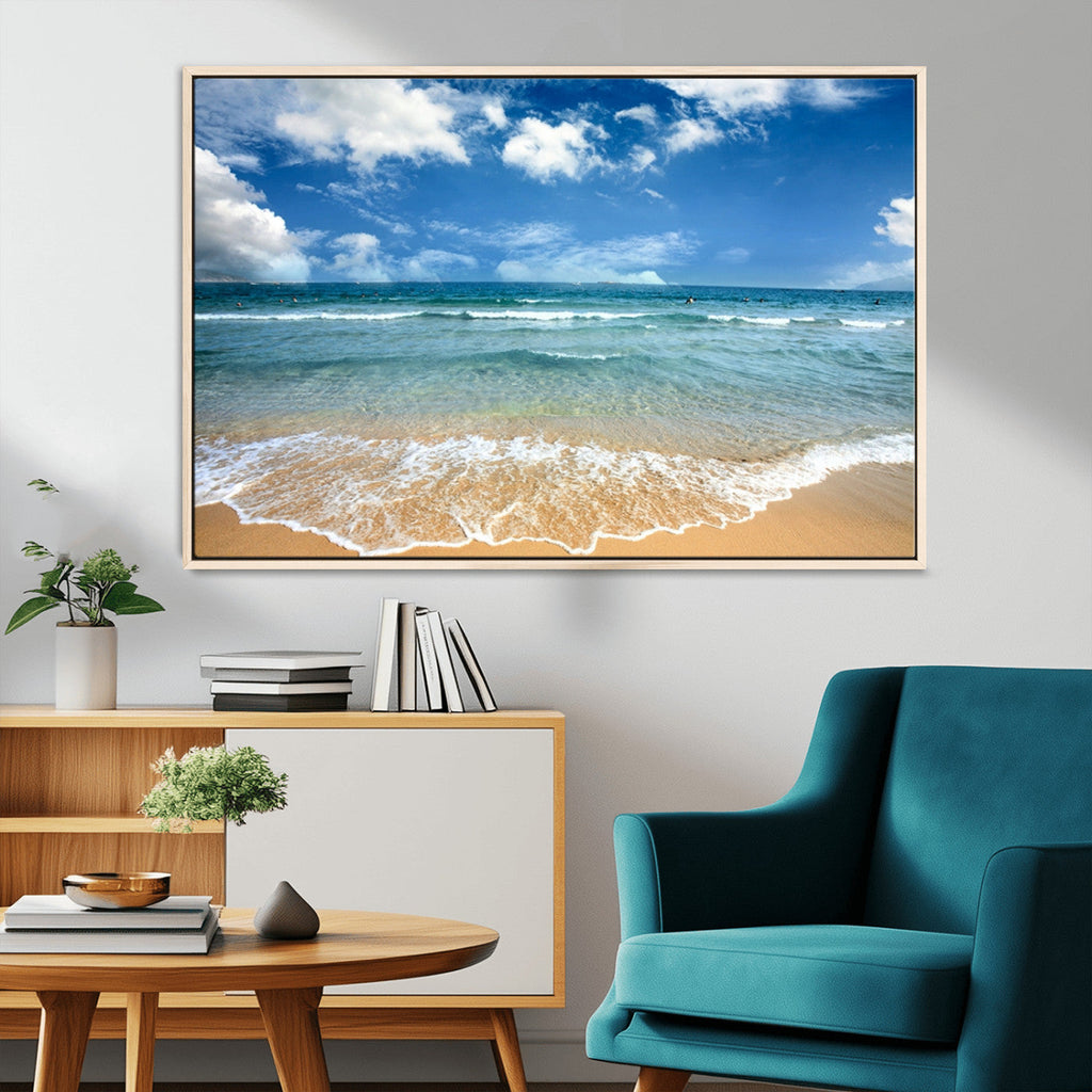 Sea View From the Beach Canvas Print