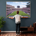 TCU Horned Frogs Football Team Print, Fort Worth Amon G. Carter Stadium, Framed and Ready to Hang