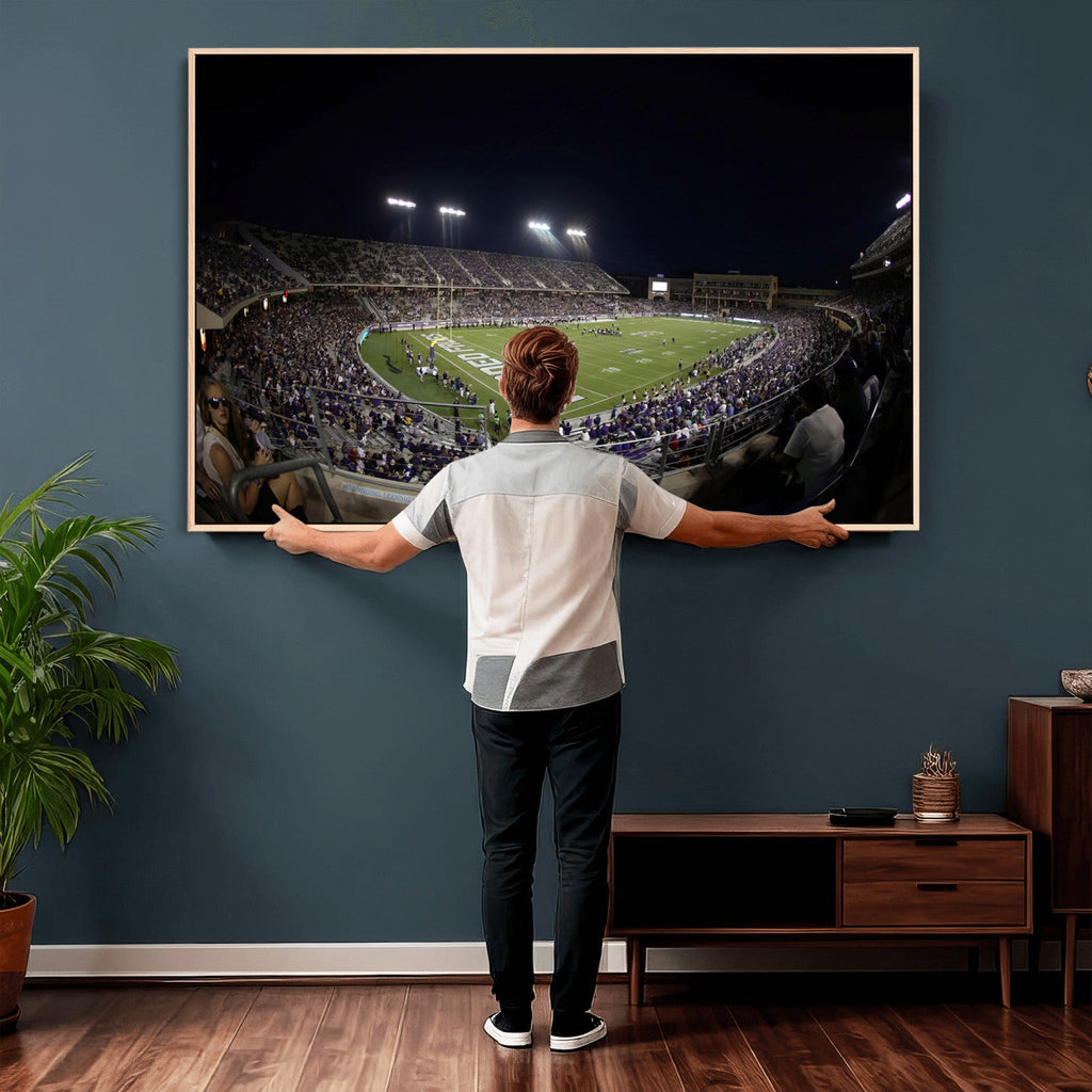 TCU Horned Frogs Football Team Print, Fort Worth Amon G. Carter Stadium