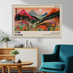 Yayoi 1986 Wall Art Print, Vibrant Wabi Sabi Japanese Abstract Design