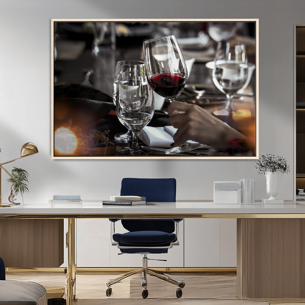 Red Wine and Glass Canvas Print