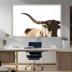 Texas Longhorn Wall Art Canvas Print, 3-Panel
