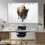 Bison Winter Wall Art Canvas Print For Farmhouse Decor