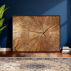 Tree Ring Canvas Art, Rustic Wood Grain Wall Art, Tree Slice Decor for Modern Homes