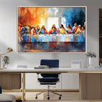 Abstract Watercolor The Last Supper Wall Art