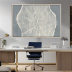 Abstract Tree Ring Wall Art Canvas Print, Framed and Ready to Hang