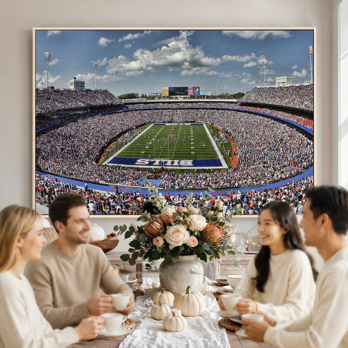 Buffalo Bills Highmark Stadium Wall Art Canvas Print, Bills Game Day Decor