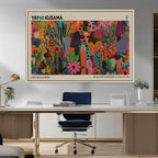 Framed Yayoi Kusama 1986 Wall Art Print | Japanese Wall Art, Wabi Sabi Abstract Landscape