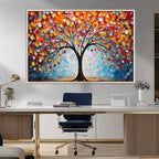 Vibrant Tree of Life Canvas Wall Art | Colorful Abstract Nature