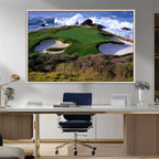 California Pebble Beach Golf Links Wall Art Canvas Print, Iconic Monterey Coastal Golf Course