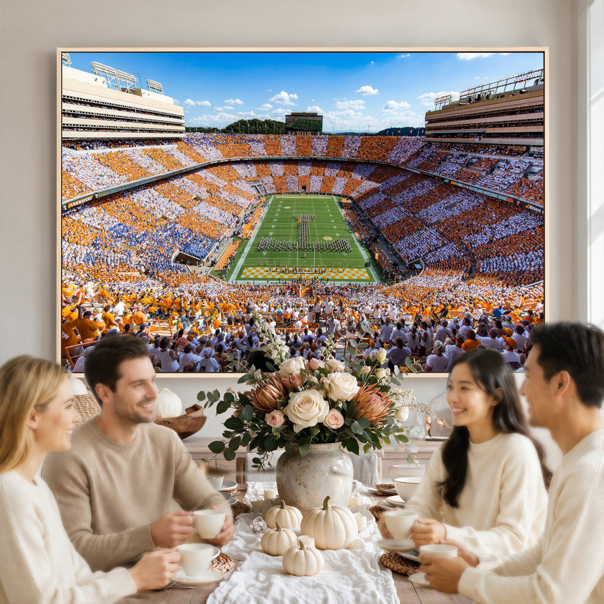 Tennessee Neyland Stadium Wall Art, Sports Arena Canvas, Framed and Ready to Hang