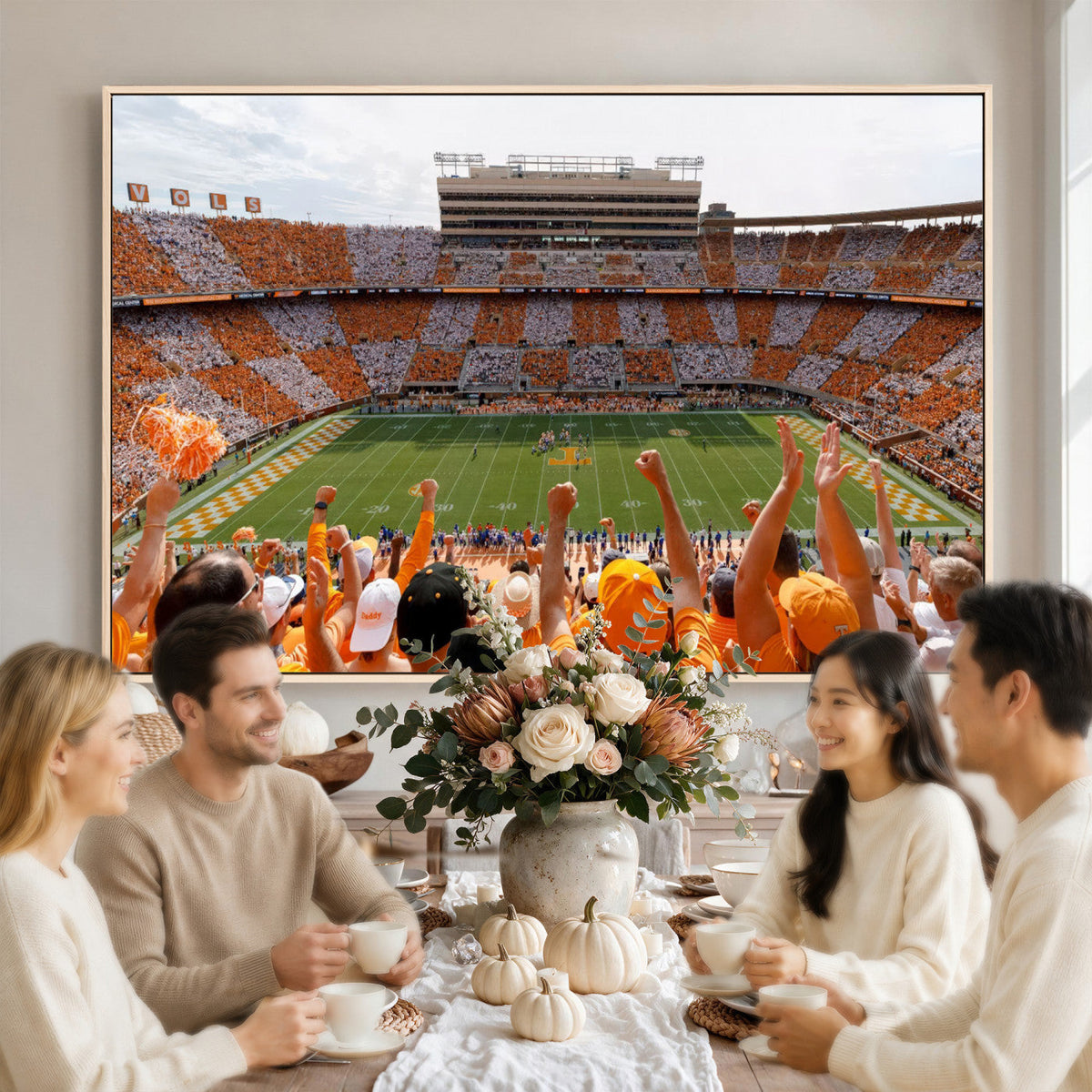 Tennessee Neyland Stadium Wall Art, Sports Arena Canvas, Home Bar Wall Decor