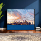 Chicago Wall Art Canvas Print - Chicago City Downtown Night Cityscape