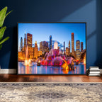 Chicago Wall Art Canvas Print, Chicago City Downtown Night Cityscape