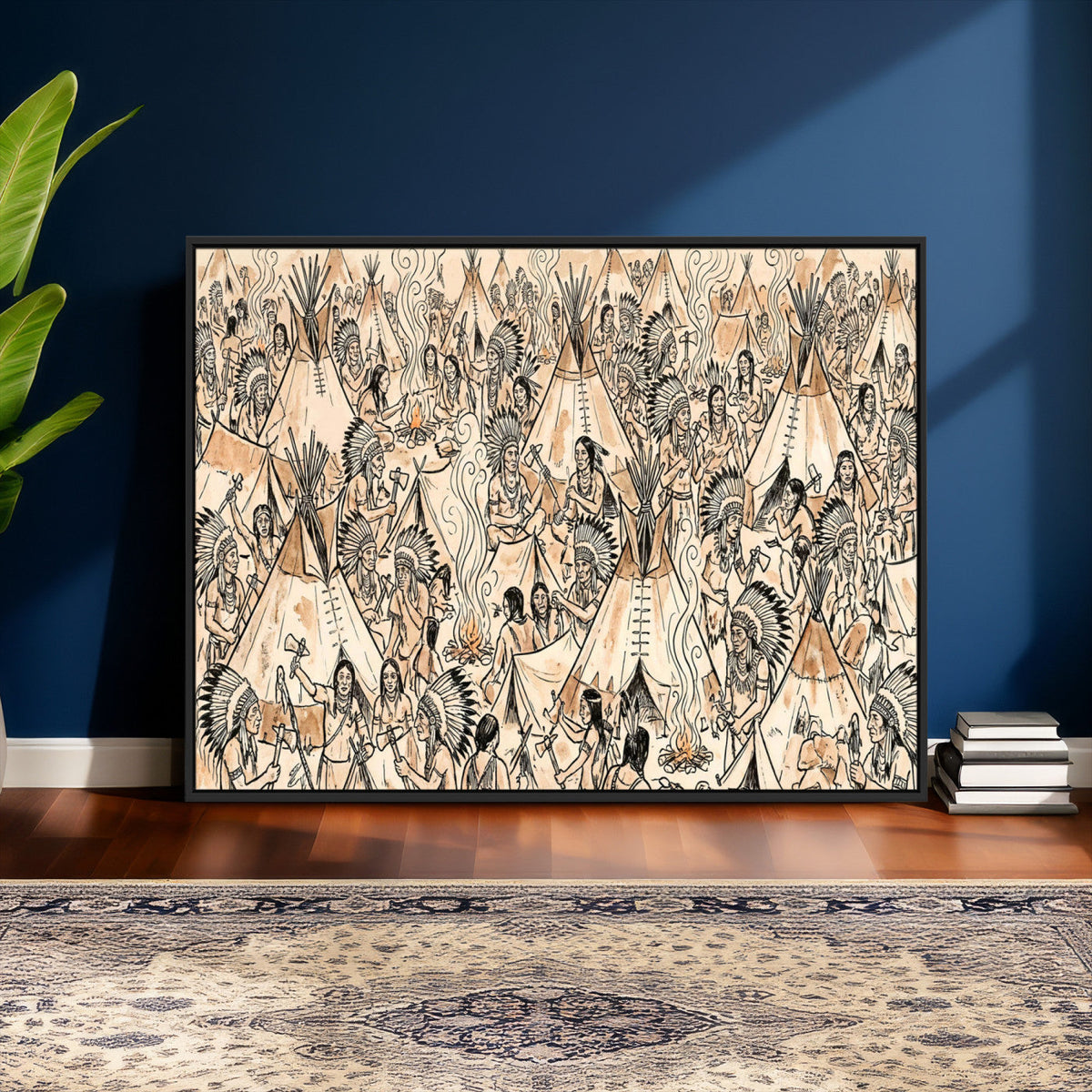 Native American Indian Wall Art Canvas Print