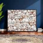Abstract Longhorn Herd Wall Art Canvas Print