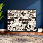 Abstract Texas Longhorn Print, Longhorn Herd Print