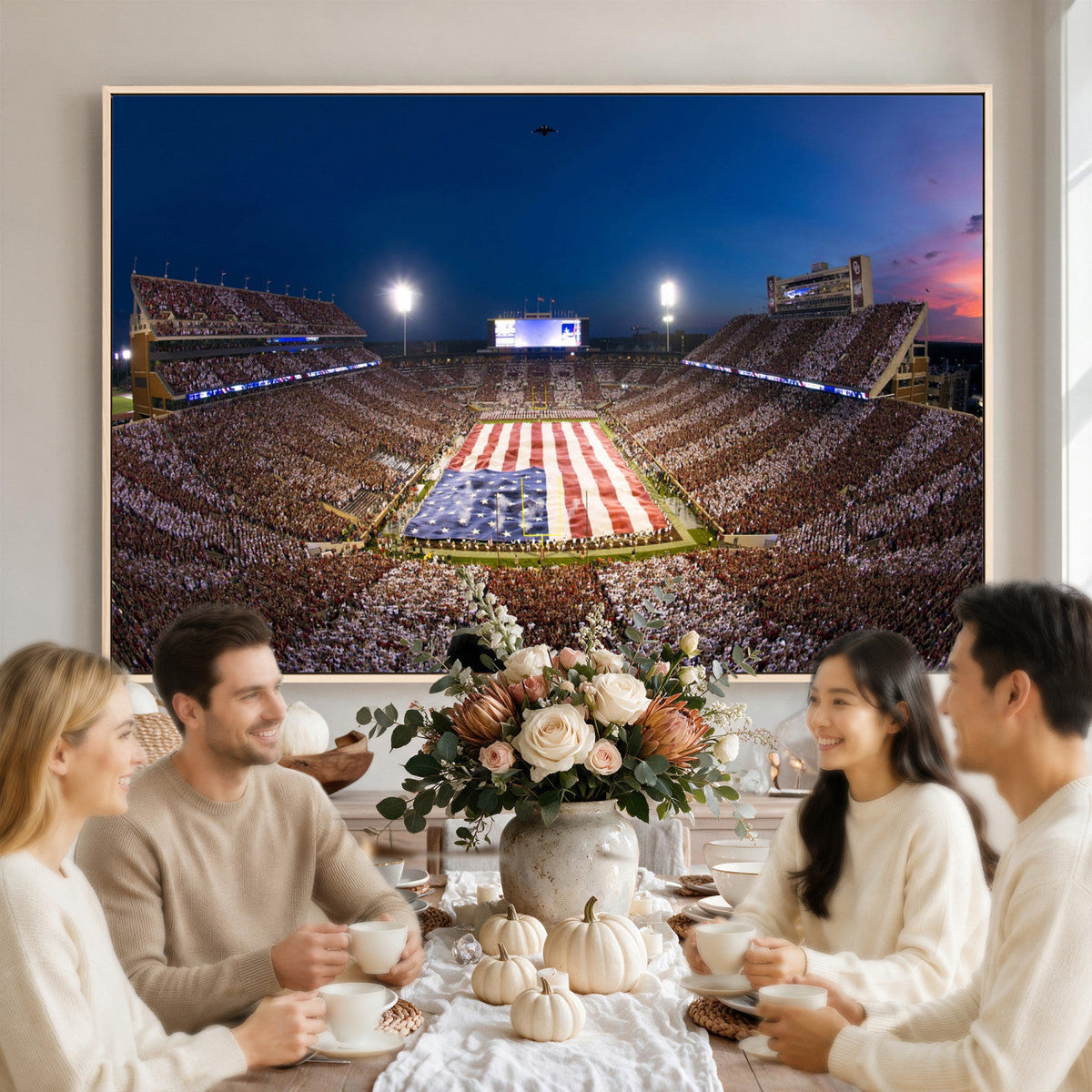 Oklahoma Sooners Memorial Stadium Wall Art Canvas Print