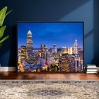 Charlotte Skyline Canvas Wall Art Print | North Carolina Cityscape