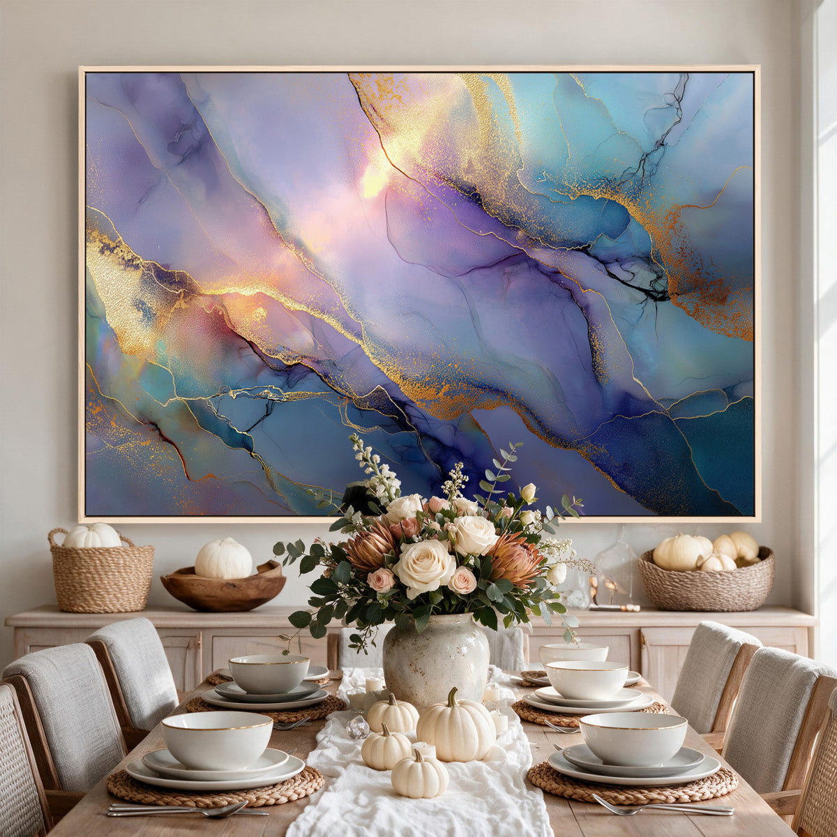 Colorful Abstract Canvas Wall Art Print, Vibrant Popup Color Art Print