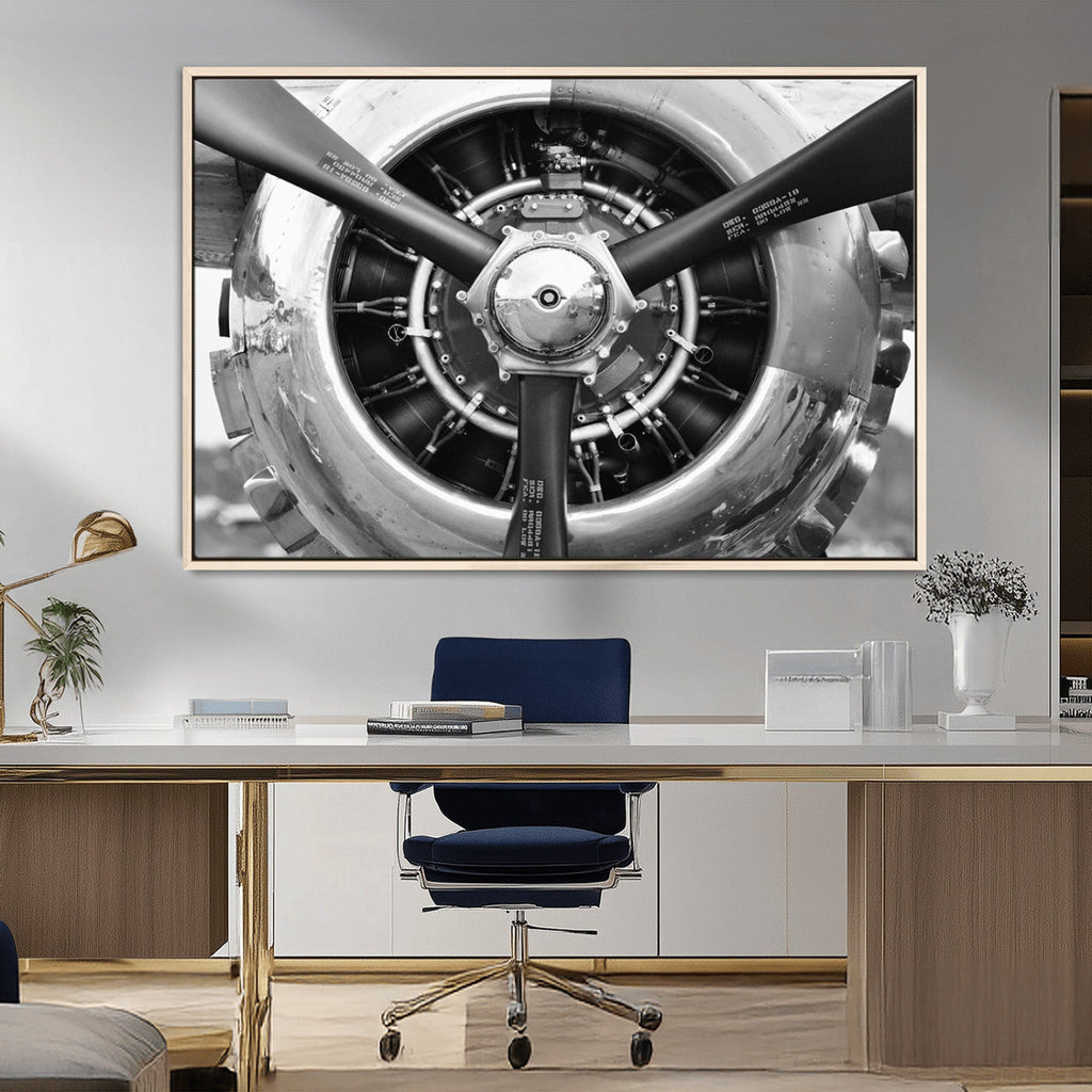 Vintage Airplane Wall Art Canvas Print