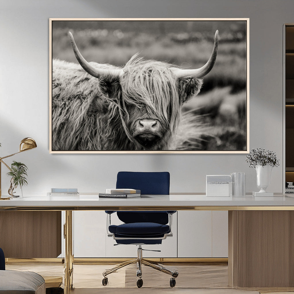 Cow Focus Canvas Wall Art Print