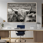 Cow Focus Canvas Wall Art Print