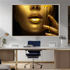 Gold and Women Wall Art Canvas Print