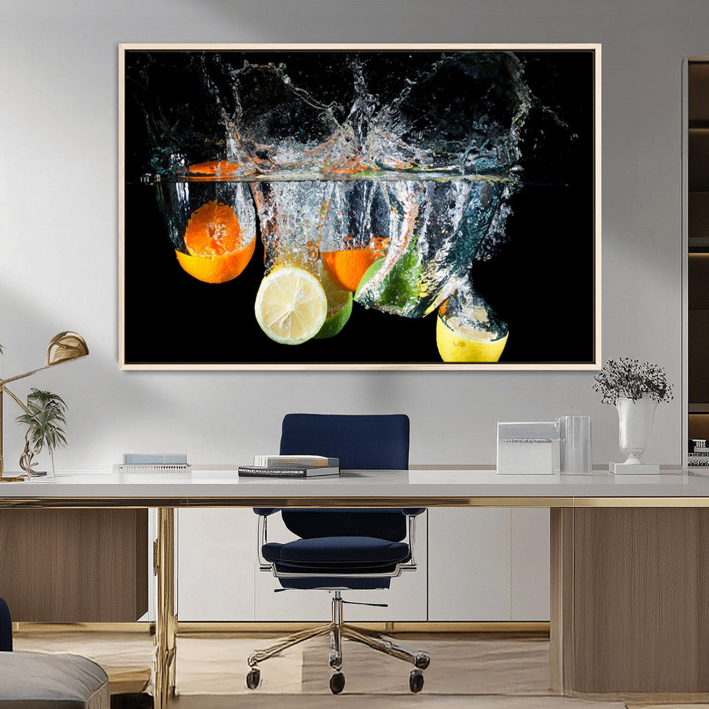 Kitchen Wall Art, Kitchen Fruits Art Canvas Print