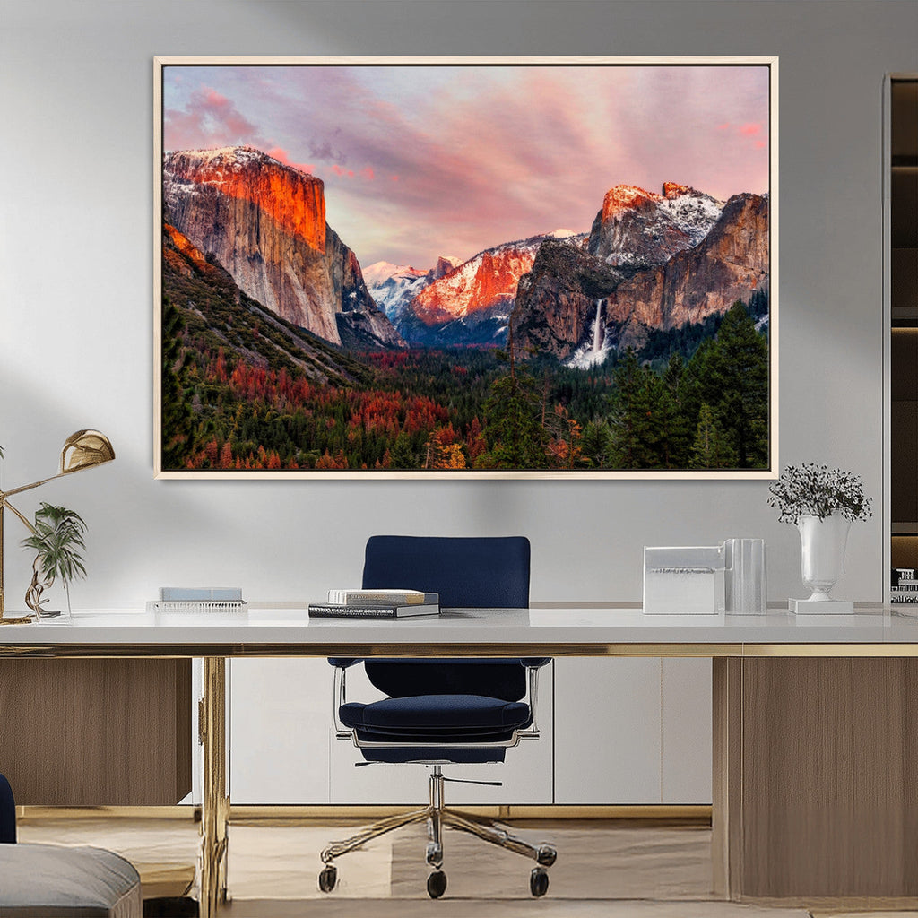 Yosemite Half Dome Wall Art Canvas Print El Capitan