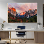 Yosemite Half Dome Wall Art Canvas Print El Capitan