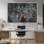Wall Art Deer Art Animal Canvas, Framed Wall Art Deer Canvas
