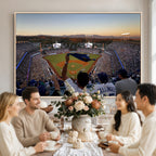 Dodger Stadium Sunset Game Triple Canvas Wall Art, Los Angeles Dodgers MLB Match