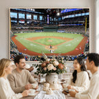 Texas Rangers Baseball Team Print, Arlington Globe Life Field Stadium Wall Art