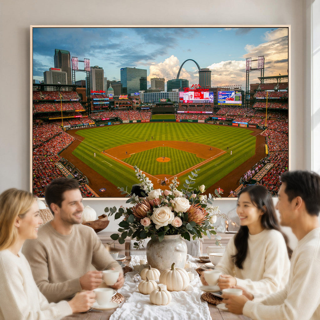 St. Louis Cardinals Baseball Team Print, Busch Stadium Wall Art, Framed and Ready to Hang