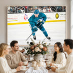 San Jose Sharks Ice Hockey Player Wall Art Canvas Print
