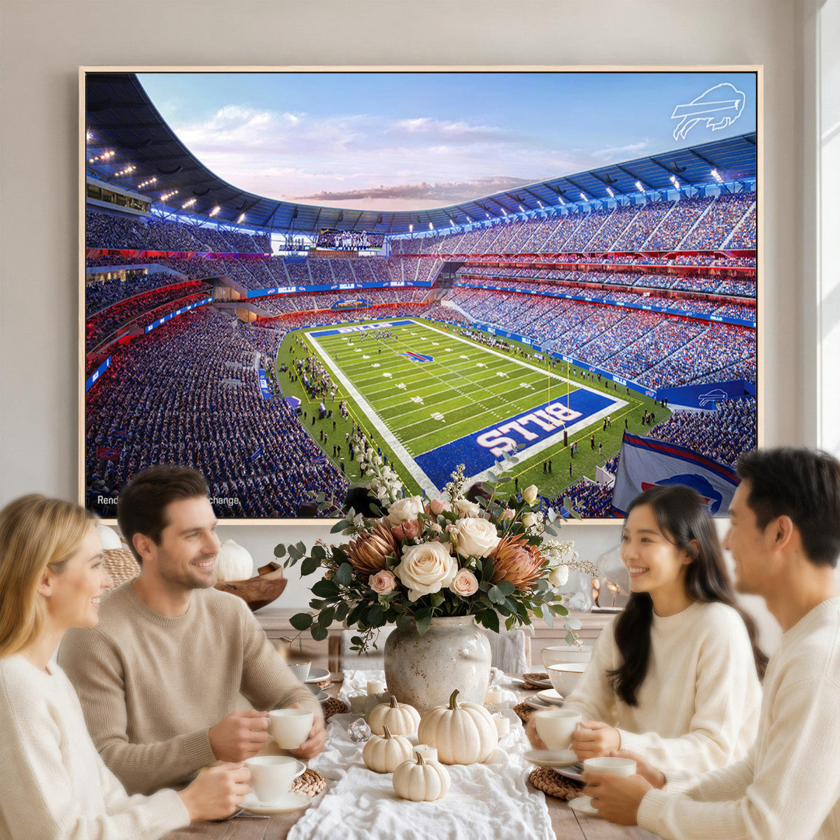 Buffalo Bills Football Team Print Canvas, Buffalo Highmark Stadium