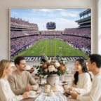 TCU Horned Frogs Football Team Print, Fort Worth Amon G. Carter Stadium, Framed and Ready to Hang