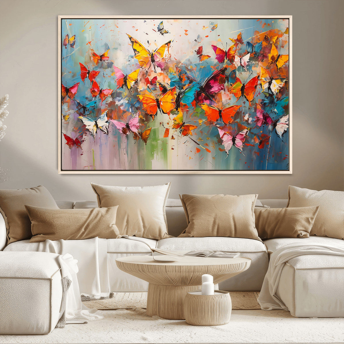 Abstract Butterfly Wall Art Canvas Print