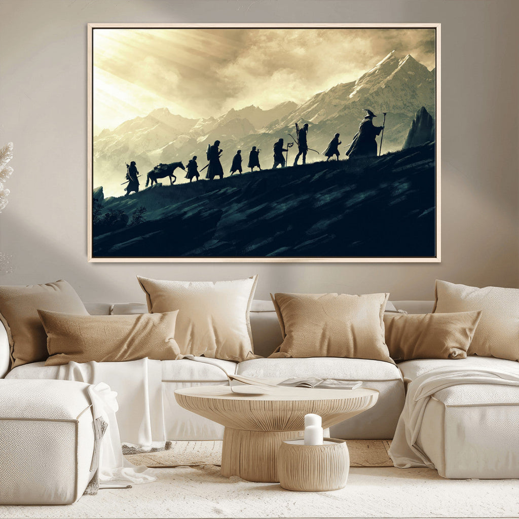 Fellowship Journey Wall Art | Fantasy Adventure Canvas Print